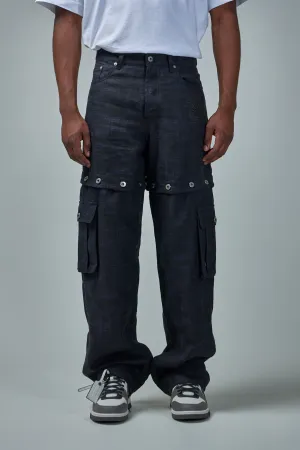 90slogo Linen Baggy Tapered Pants
