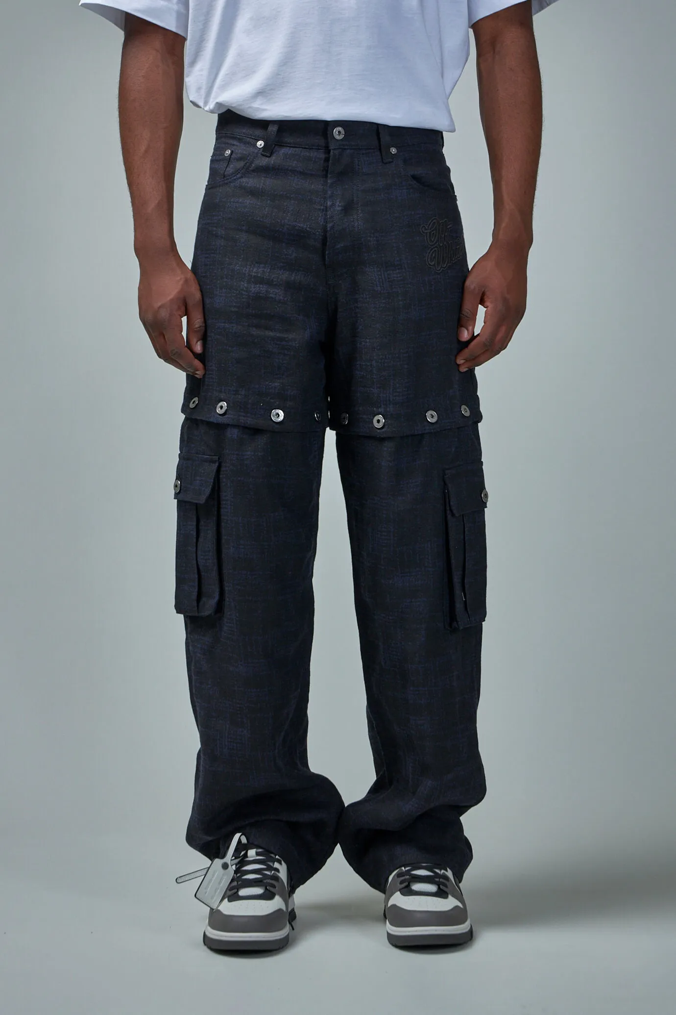 90slogo Linen Baggy Tapered Pants