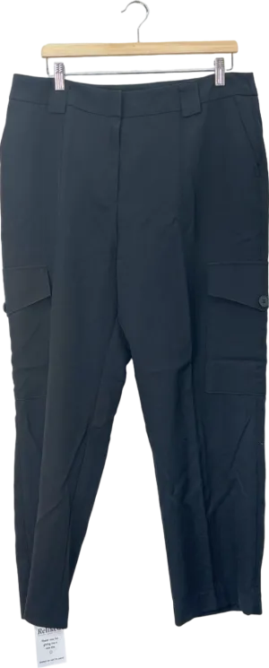 Adolfo Dominguez Black Cargo Pants UK 14
