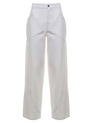 Alberta Ferretti High Waist Straight Leg Trousers