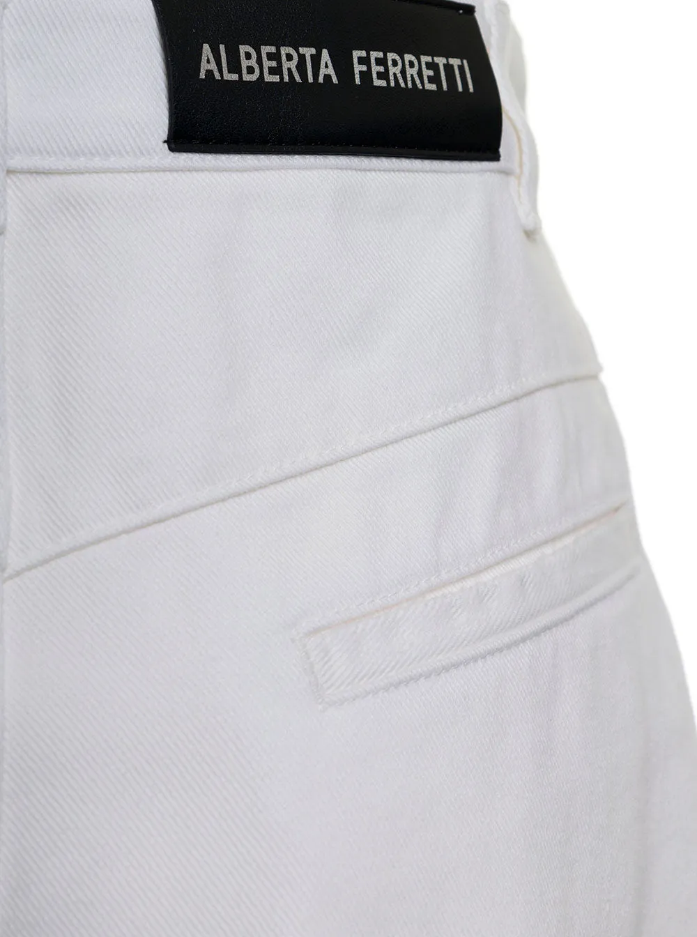 Alberta Ferretti High Waist Straight Leg Trousers