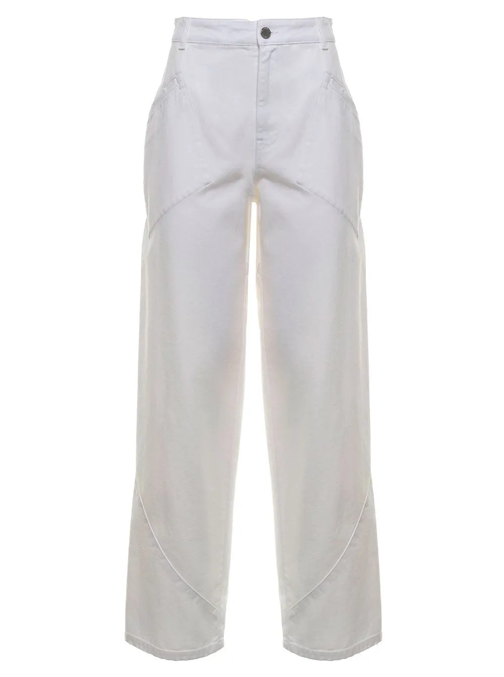 Alberta Ferretti High Waist Straight Leg Trousers