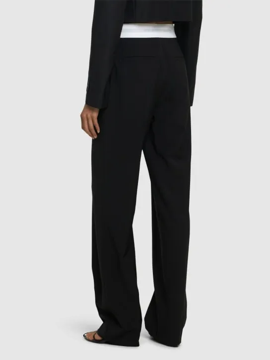 Alexander Wang   High waisted pleated wool pants 