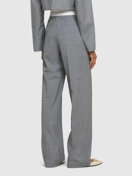 Alexander Wang   High waisted pleated wool pants 