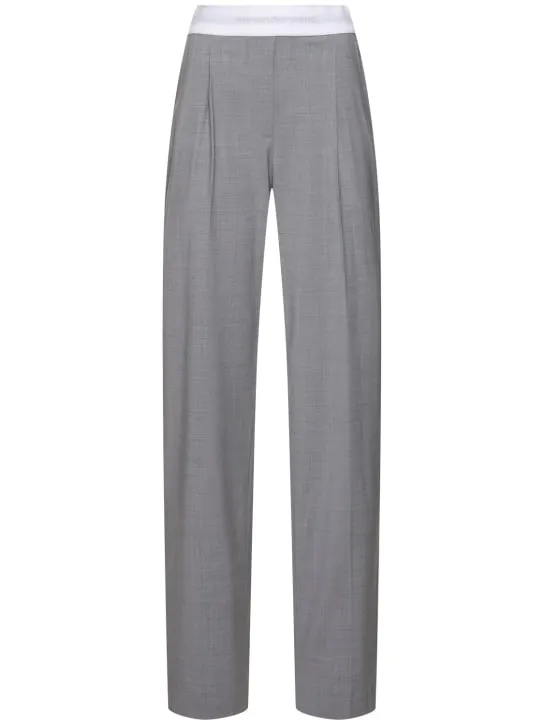 Alexander Wang   High waisted pleated wool pants 