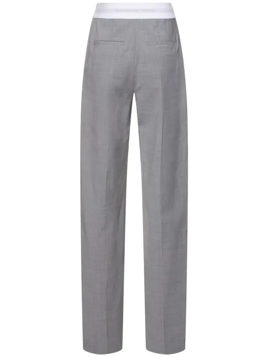 Alexander Wang   High waisted pleated wool pants 