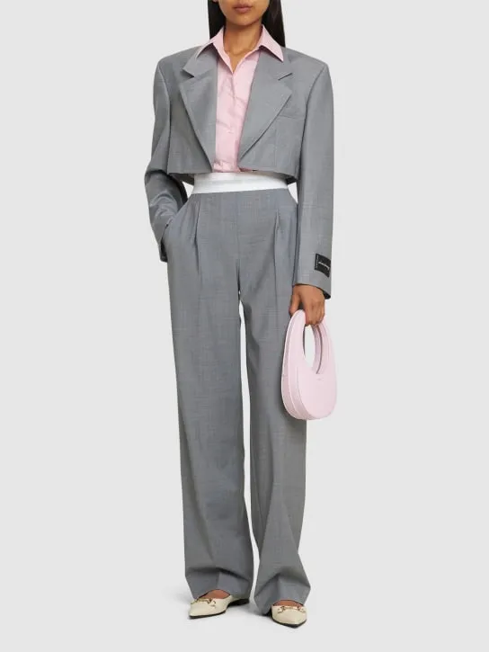Alexander Wang   High waisted pleated wool pants 