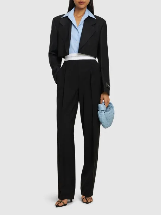 Alexander Wang   High waisted pleated wool pants 