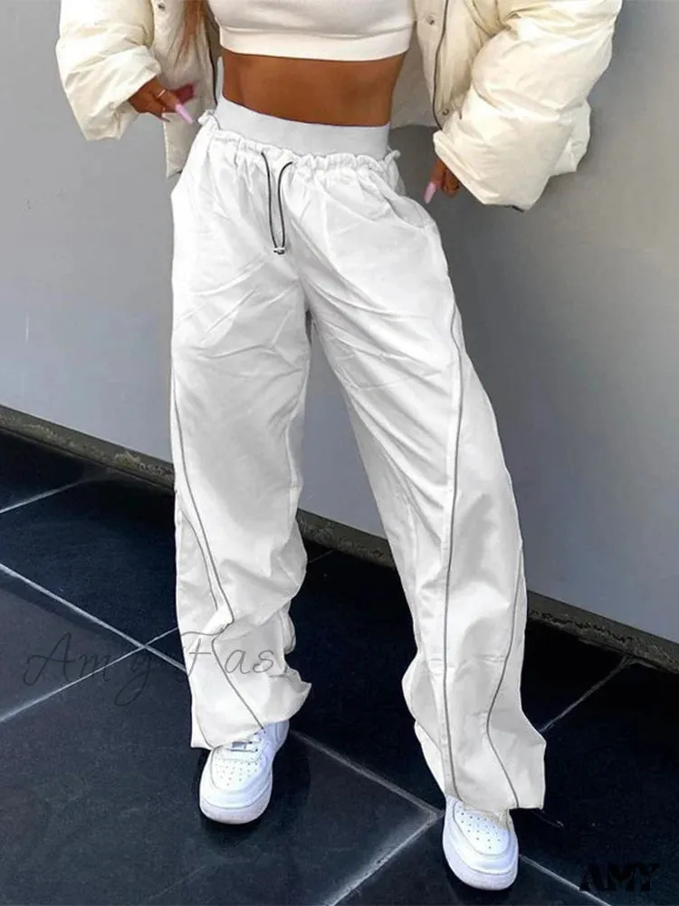 Amy Fashion - Drawstring Baggy Y2K Cargo Pants