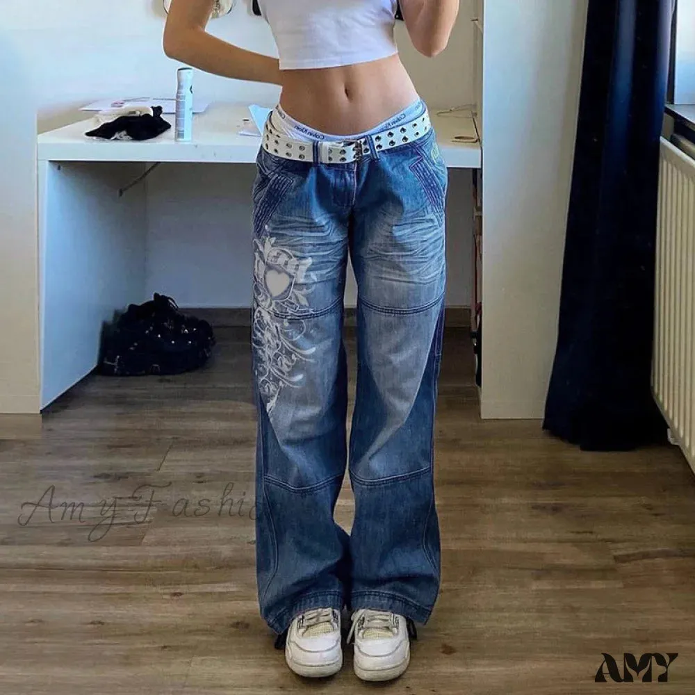 Amy Fashion - Drawstring Baggy Y2K Cargo Pants