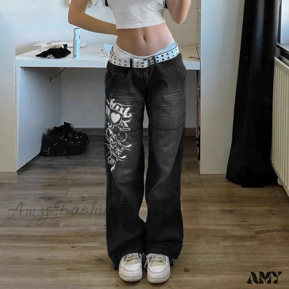 Amy Fashion - Drawstring Baggy Y2K Cargo Pants