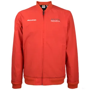 Ayrton Senna Jacket, 3 Times Champion, Orange, 2020