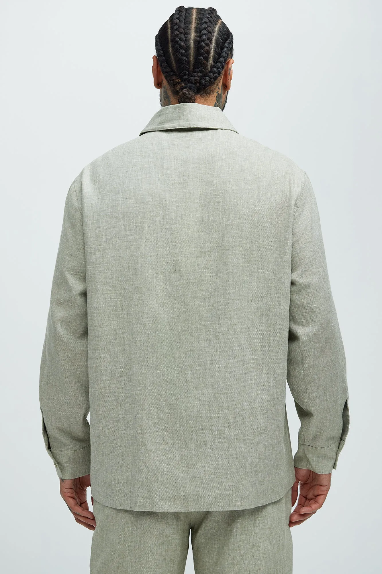 Bahamas Linen Chore Jacket - Green