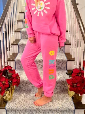 Be Kind Bubblegum Sweatpants