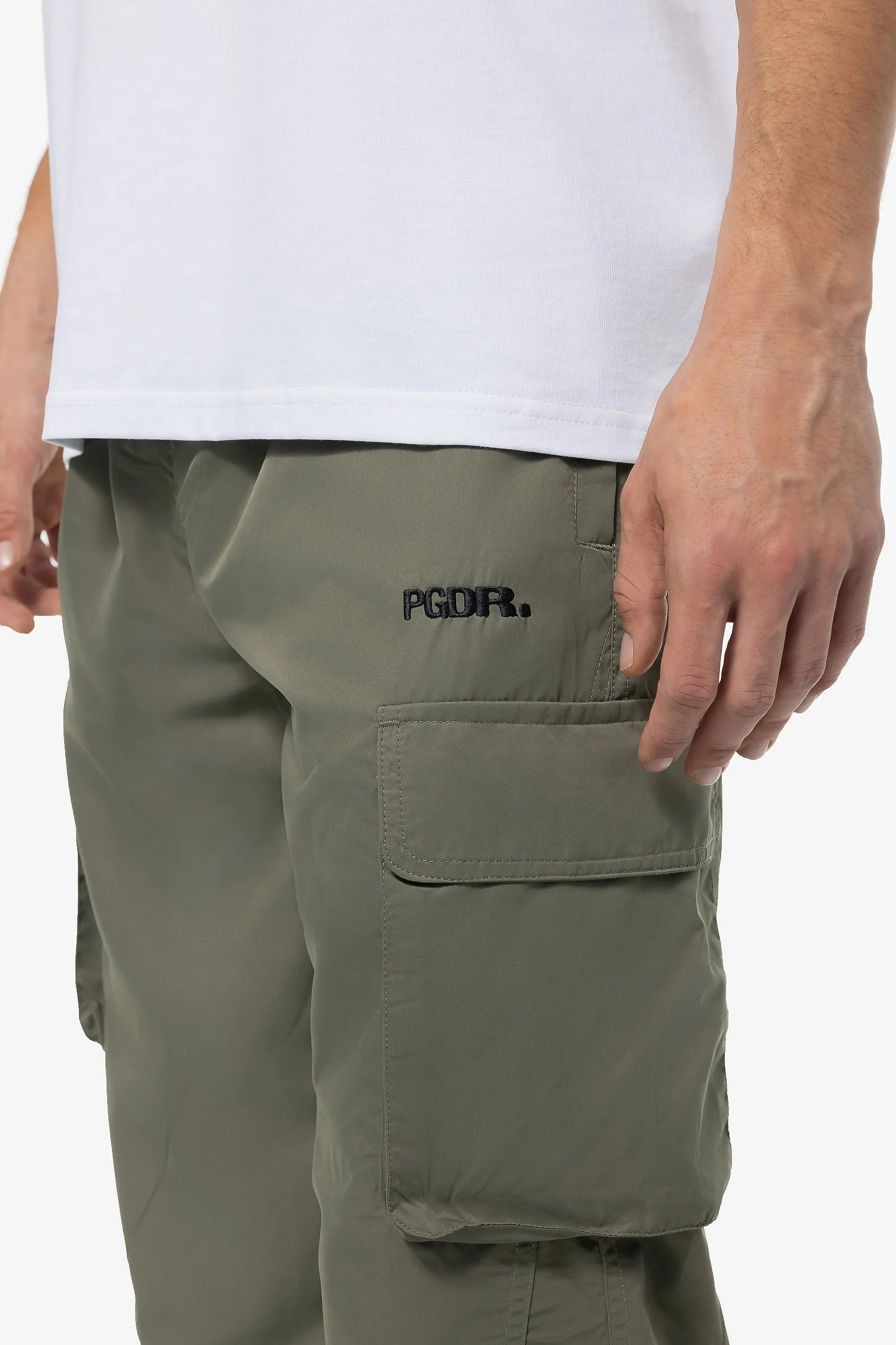 Belmont Wide Tech Cargo Pants Faded Olive