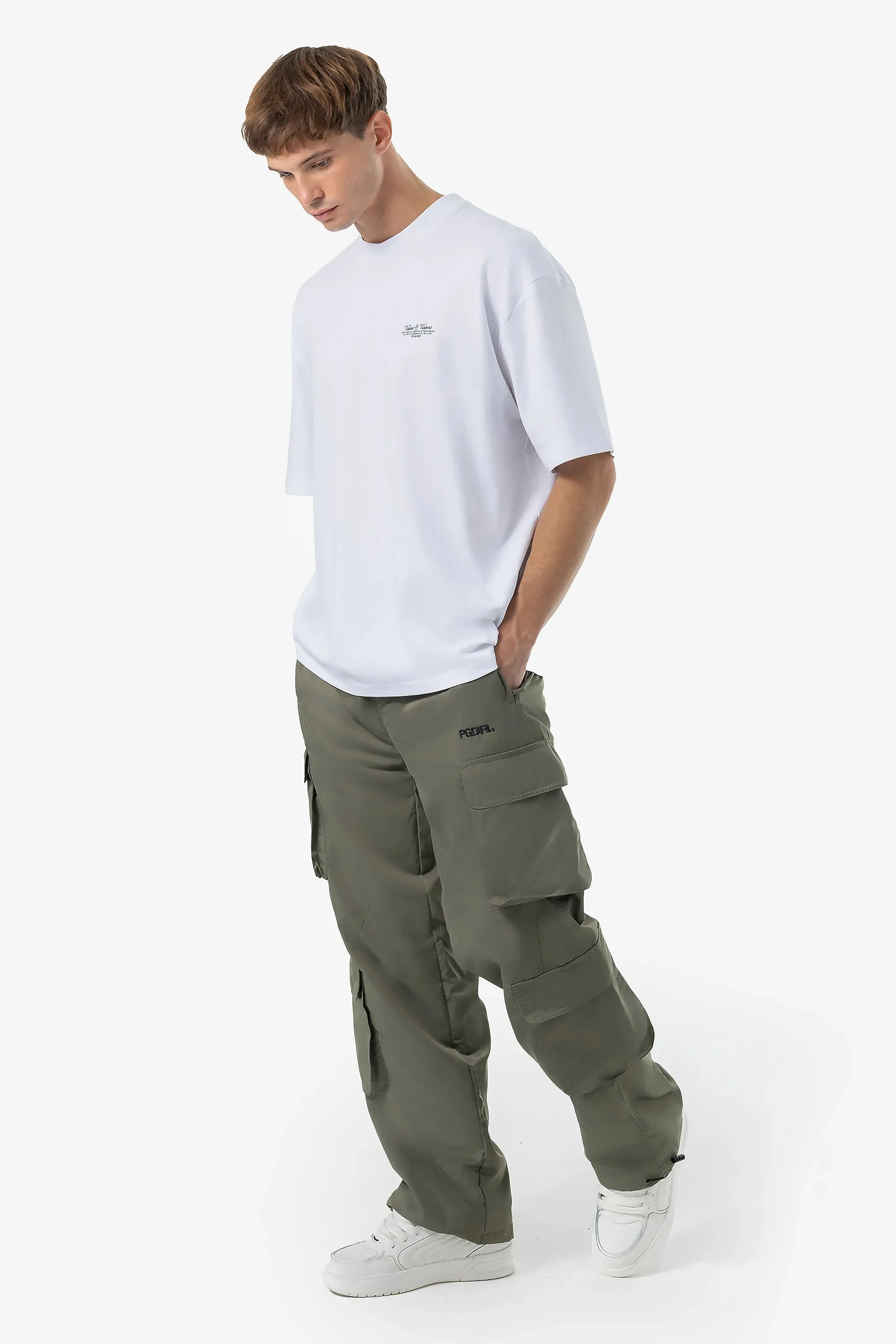 Belmont Wide Tech Cargo Pants Faded Olive