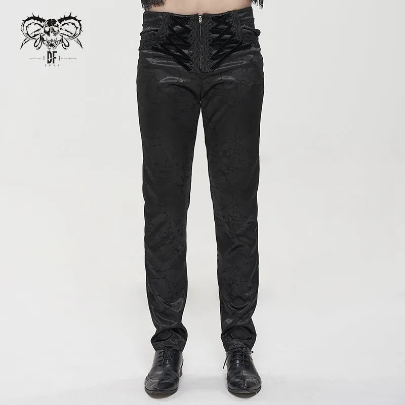 Black Pants w/ Front Rope Decorative Detail