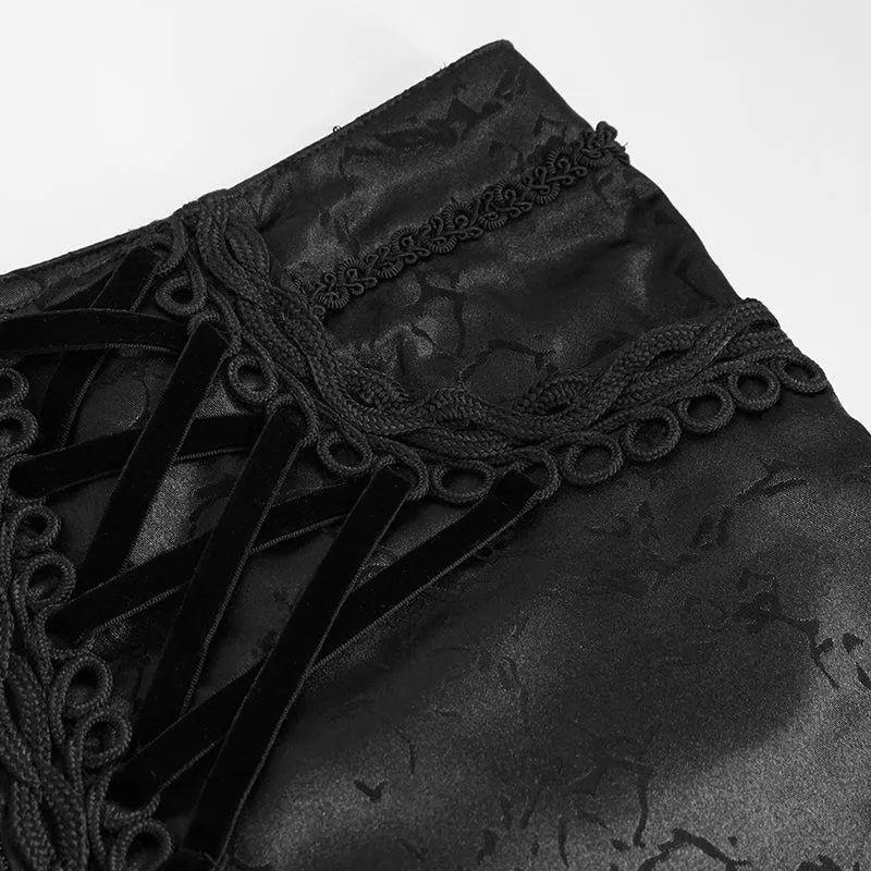 Black Pants w/ Front Rope Decorative Detail