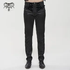 Black Pants w/ Front Rope Decorative Detail