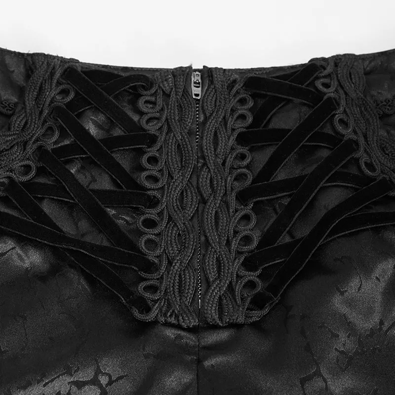 Black Pants w/ Front Rope Decorative Detail