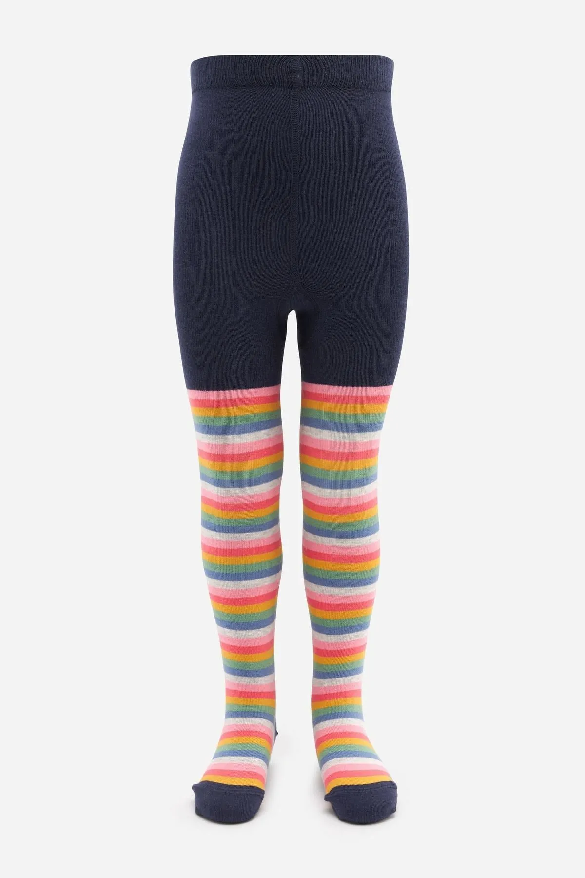 Blue, Pink And Grey 3 Pack Cotton Rich Unicorn Tights
