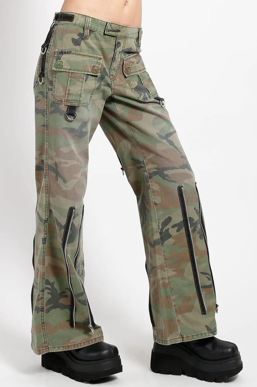Camo Cargo Flare Pants