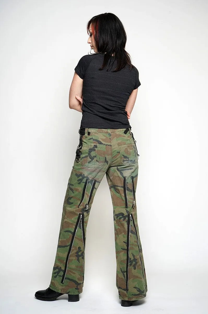 Camo Cargo Flare Pants