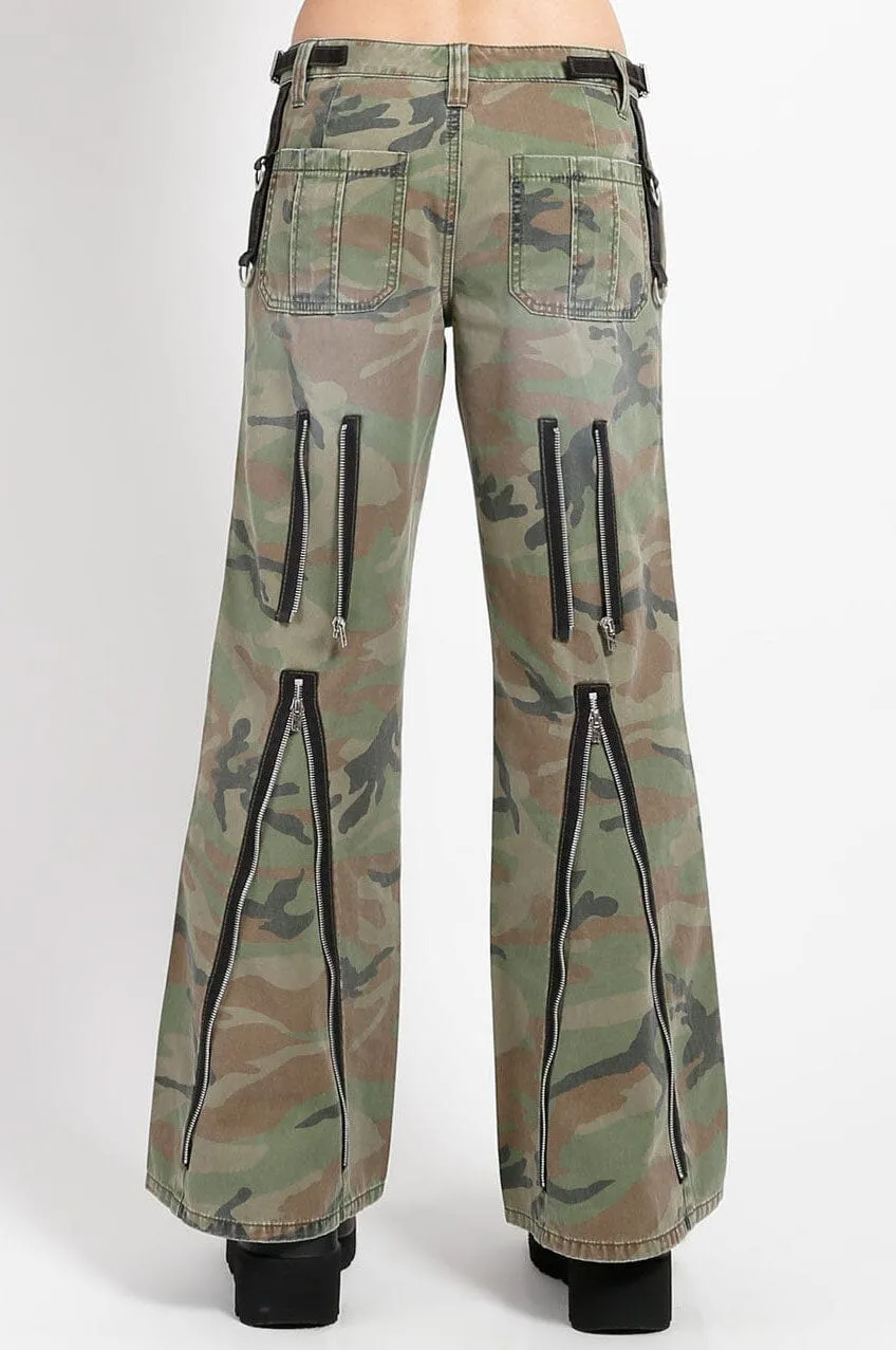 Camo Cargo Flare Pants