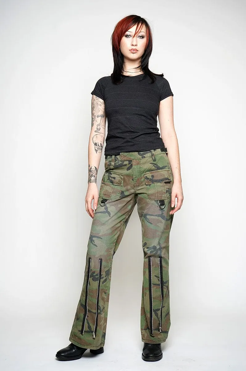 Camo Cargo Flare Pants