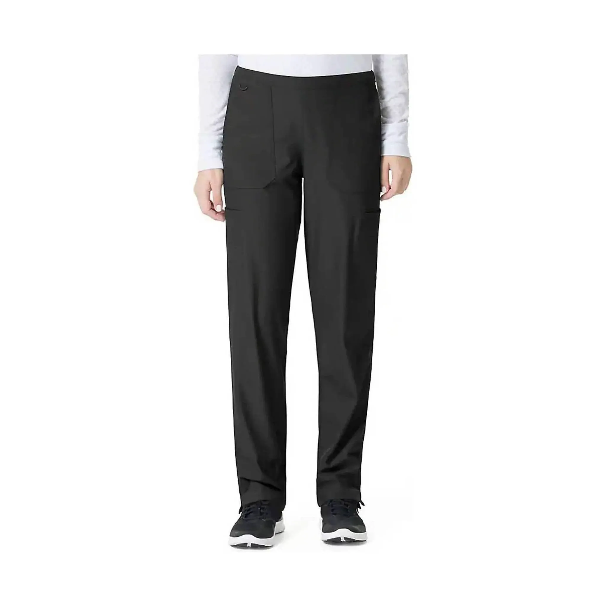 Carhartt Women's Flat Front Straight Leg Scrubs Pants - Black