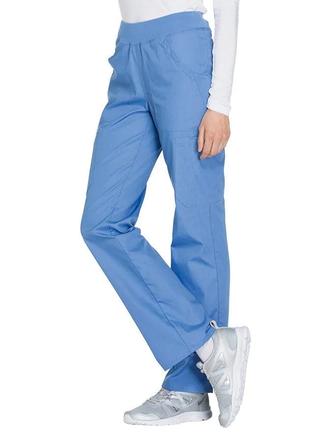 Cherokee Workwear Women's Mid Rise Straight Leg Pull-on Cargo Tall Pant