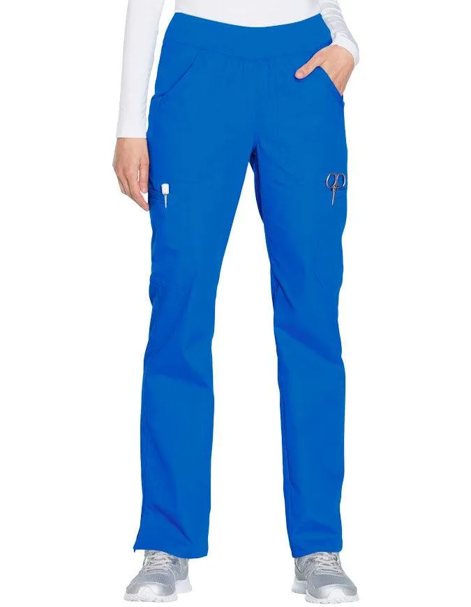 Cherokee Workwear Women's Mid Rise Straight Leg Pull-on Cargo Tall Pant