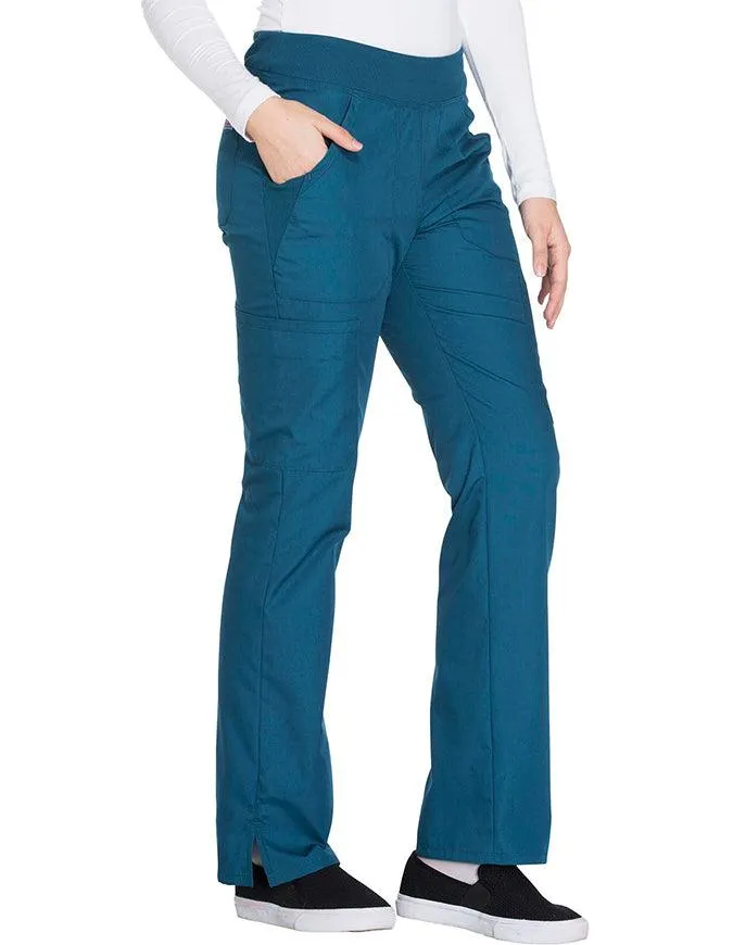 Cherokee Workwear Women's Mid Rise Straight Leg Pull-on Cargo Tall Pant