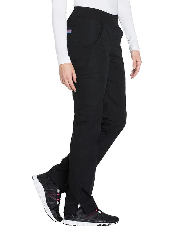 Cherokee Workwear Women's Mid Rise Straight Leg Pull-on Cargo Tall Pant