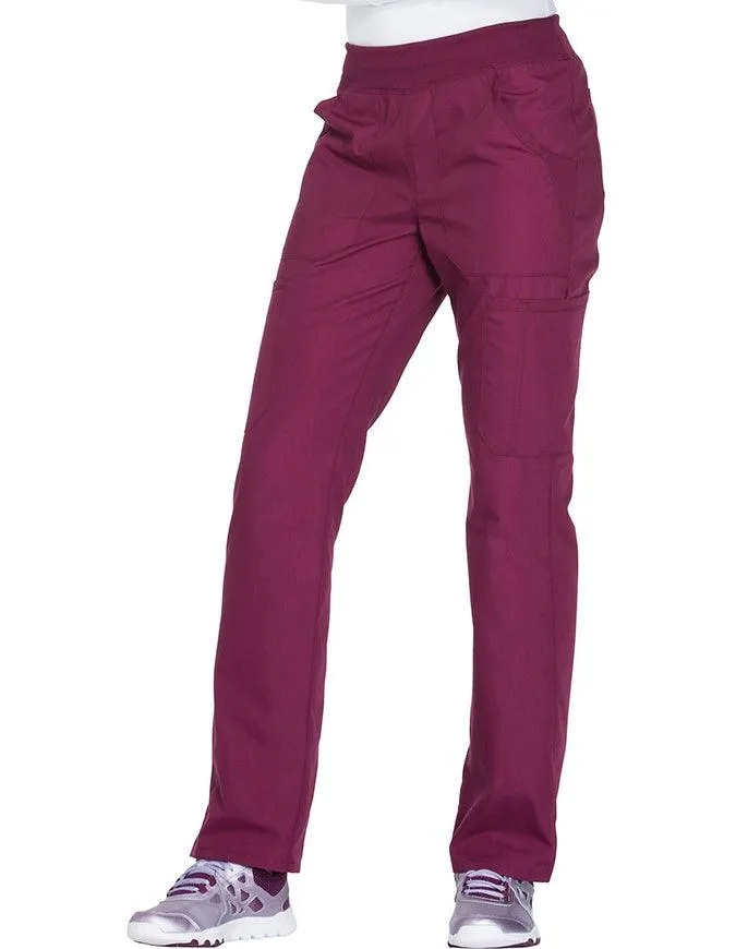 Cherokee Workwear Women's Mid Rise Straight Leg Pull-on Cargo Tall Pant