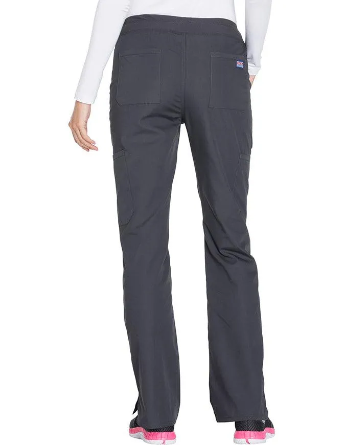 Cherokee Workwear Women's Mid Rise Straight Leg Pull-on Cargo Tall Pant