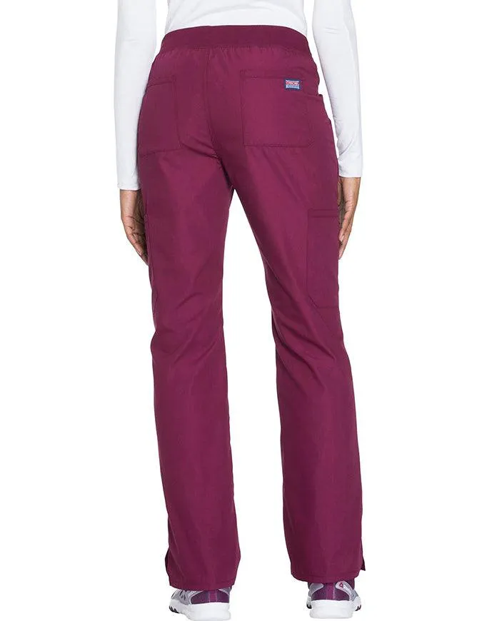 Cherokee Workwear Women's Mid Rise Straight Leg Pull-on Cargo Tall Pant