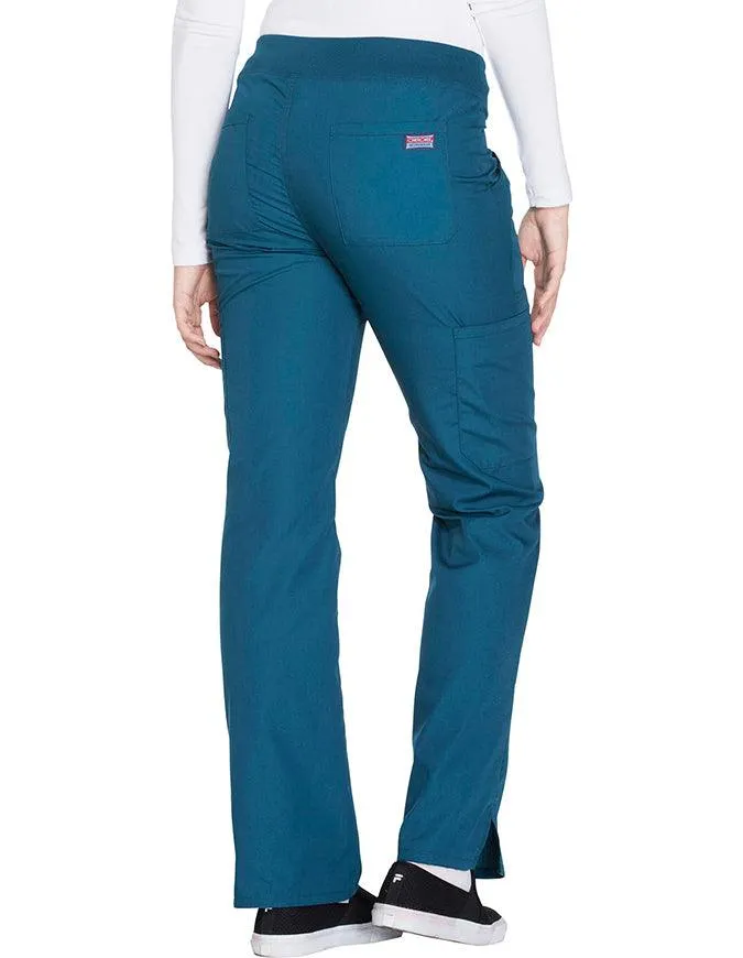 Cherokee Workwear Women's Mid Rise Straight Leg Pull-on Cargo Tall Pant