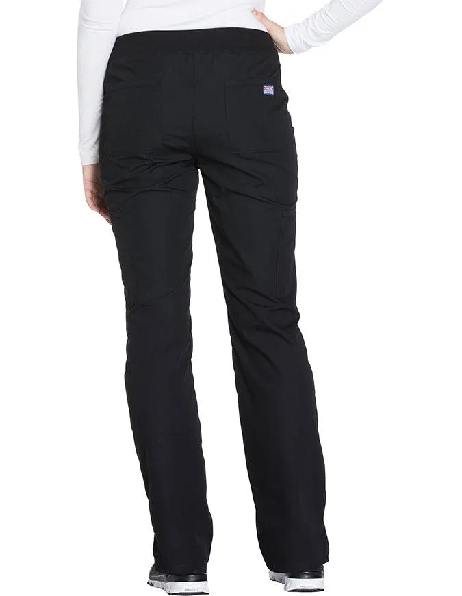 Cherokee Workwear Women's Mid Rise Straight Leg Pull-on Cargo Tall Pant
