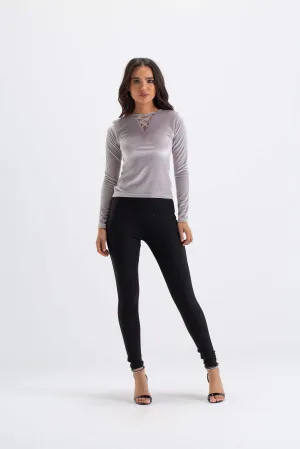 Criss Cross V-Neck Top