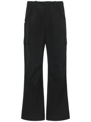 Dolce&amp;Gabbana   Logo plaque cotton poplin cargo pants 