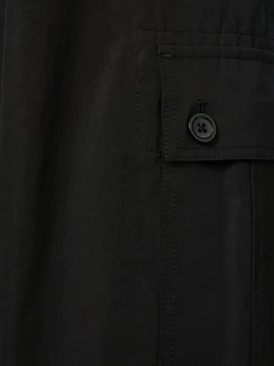 Dolce&amp;Gabbana   Logo plaque cotton poplin cargo pants 