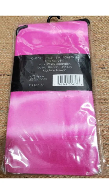 Emersyn -- Women's Nylon Fashion Tights -- Hot Pink Tye Dye