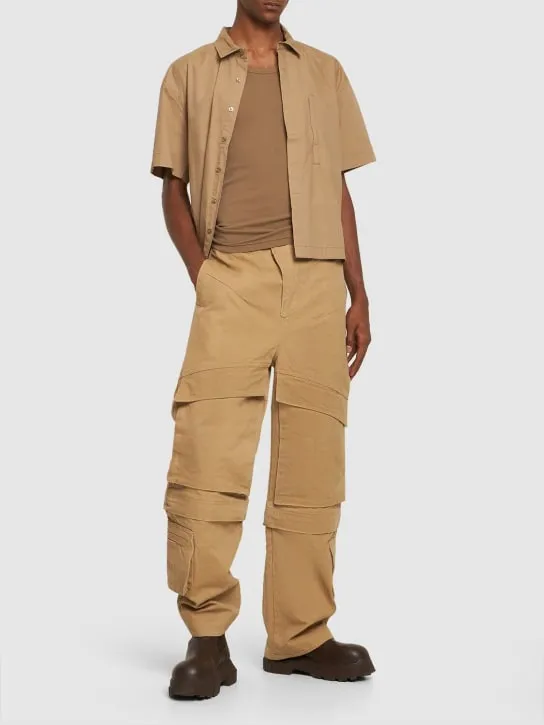 Entire Studios   Wide leg cotton cargo pants 