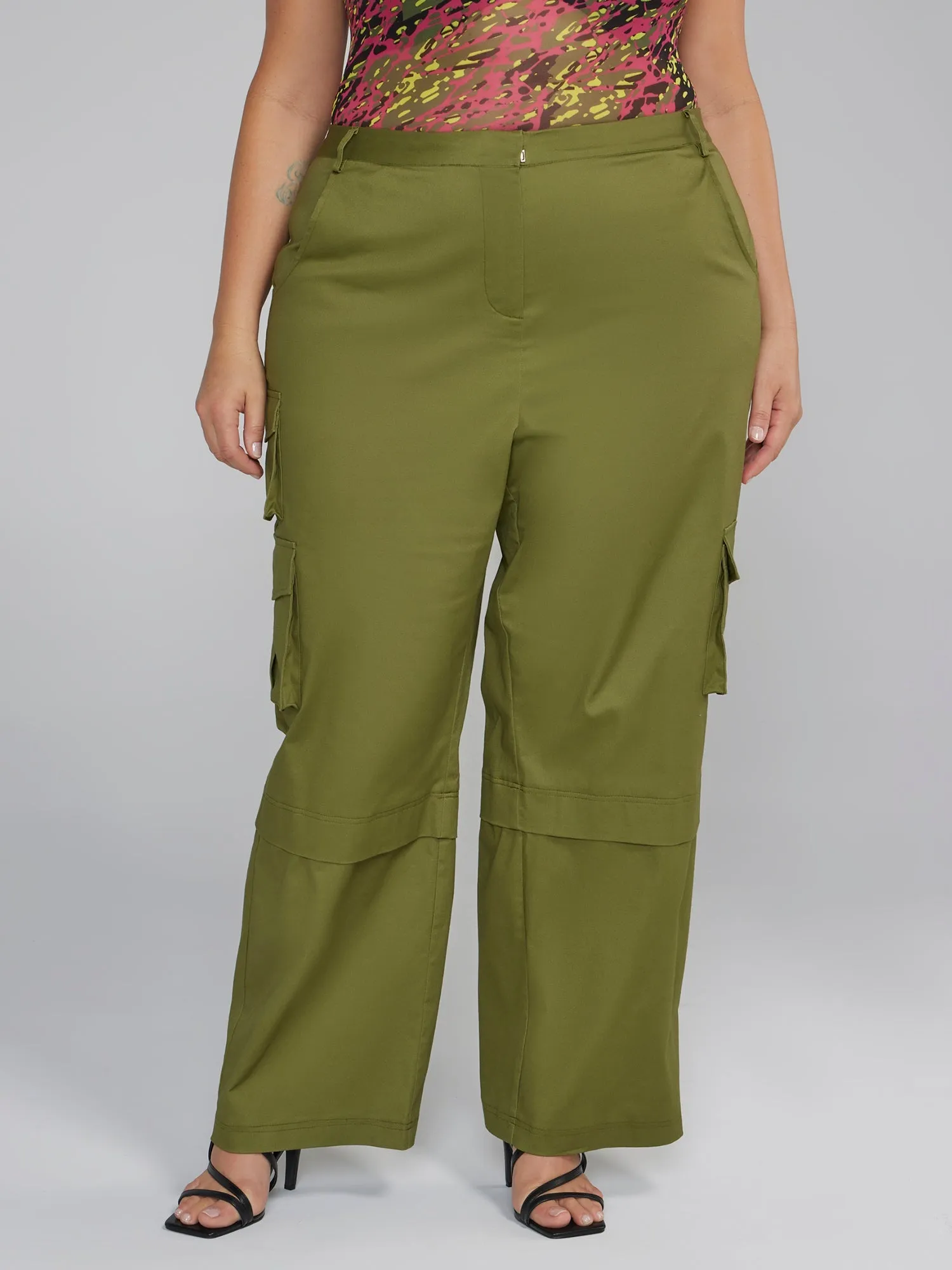 Fashion To Figure - High Rise Straight Leg Cargo Pants