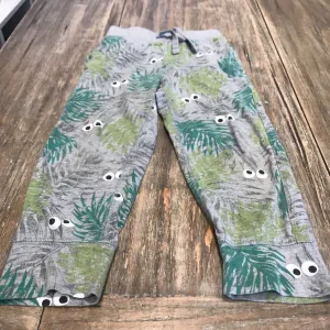 Gap Cotton Grey eyes/leaves Sweatpants 4T