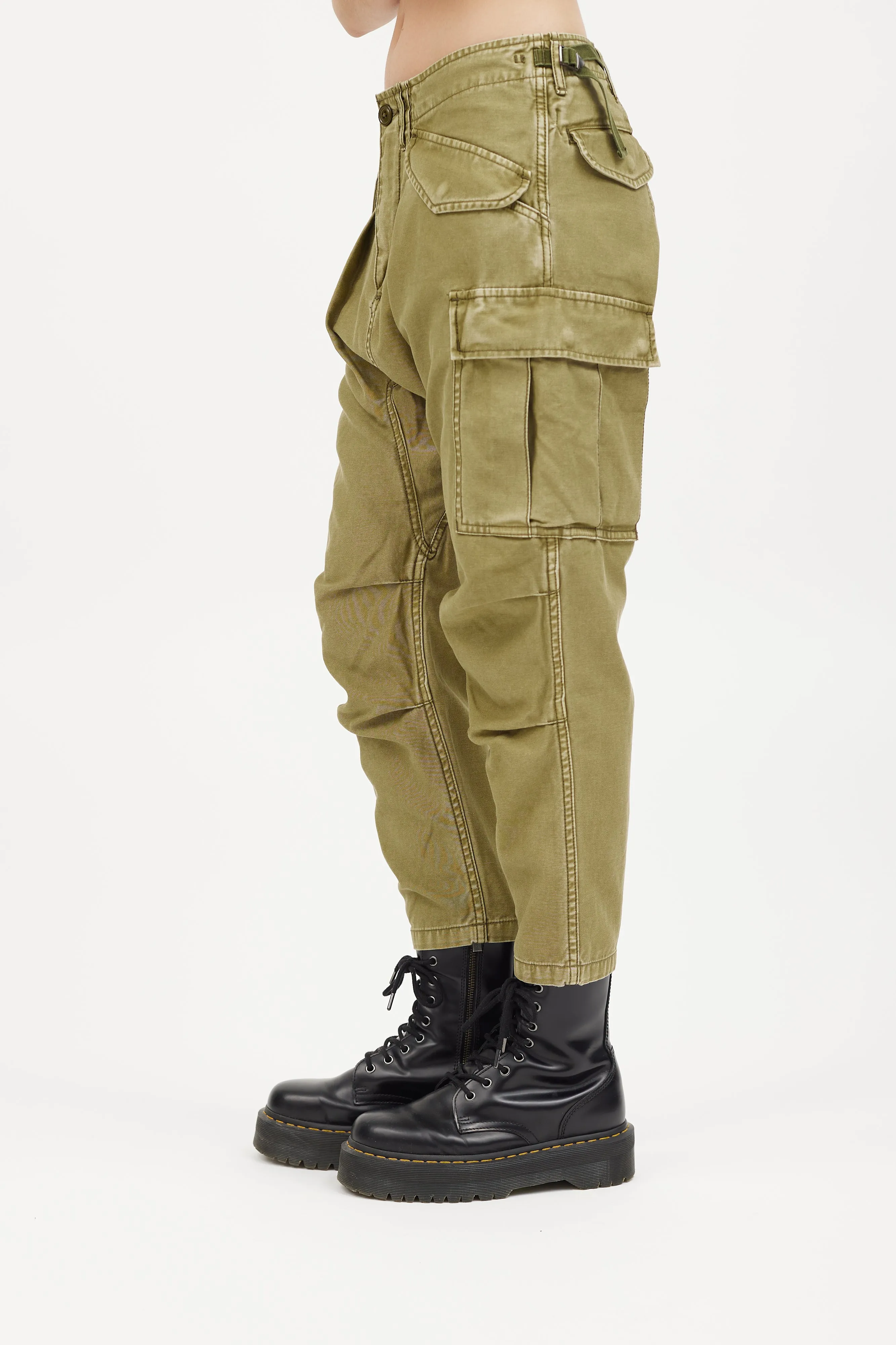 Green Drop Seat Cargo Pant