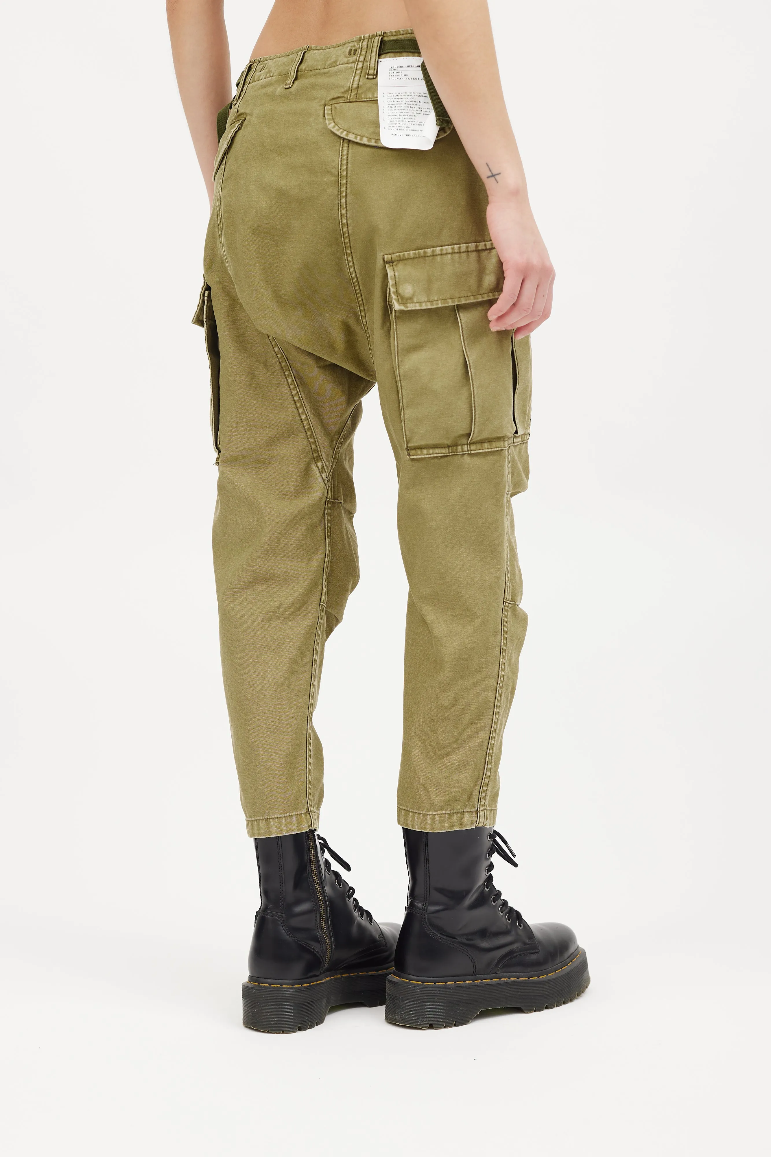 Green Drop Seat Cargo Pant