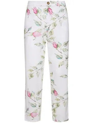 Harago   Floral print cotton pants 