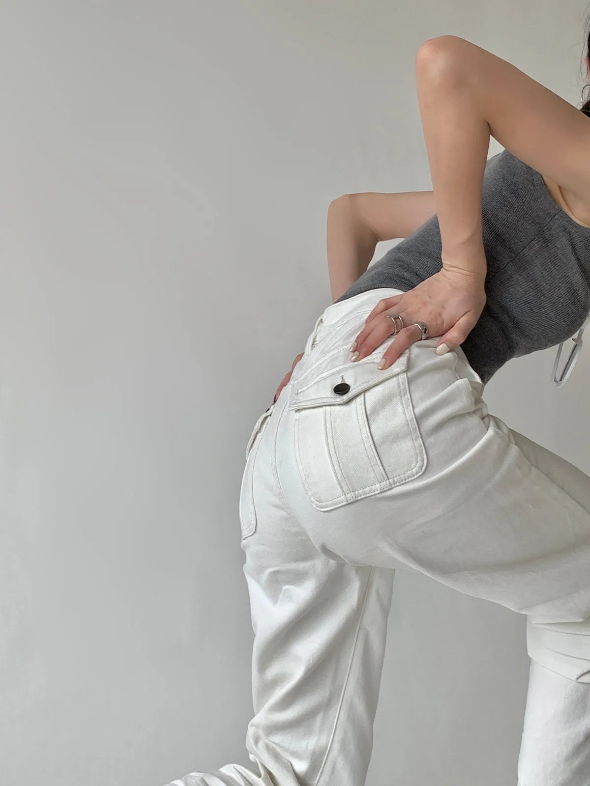 High-Waist Denim Jeans